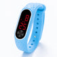 Montre LED rouge et blanche en Silicone pour enfants